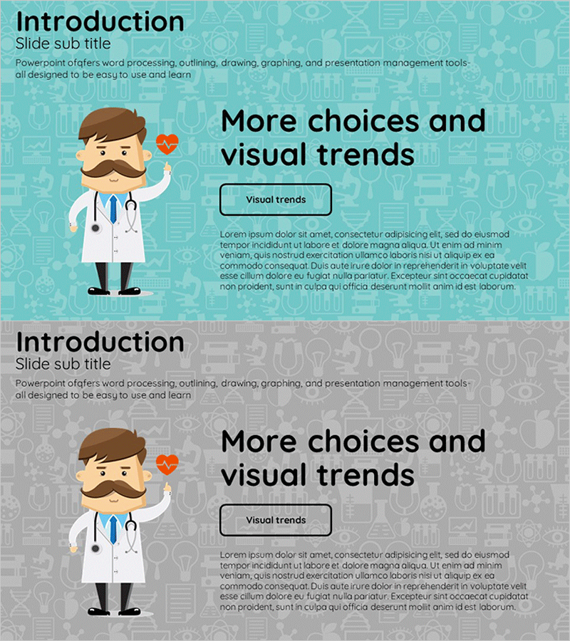 의사 일러스트를 활용한 소개 슬라이드