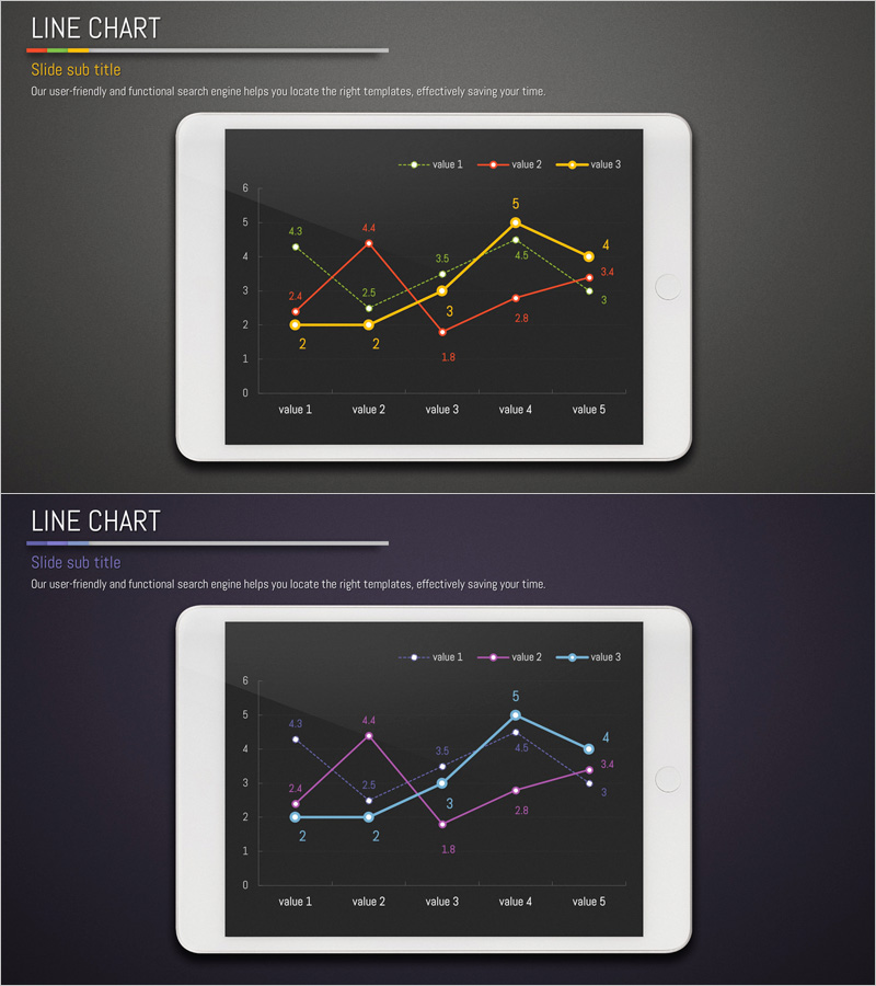 시장동향 및 향후전망 그래프 – 직관적으로 표현하는 프레젠테이션 템플릿