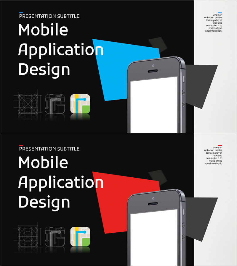모바일 어플리케이션 디자인 템플릿 표지