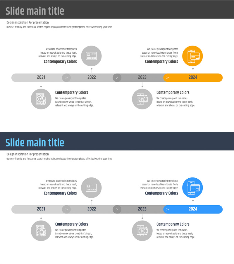 핀테크 비즈니스 연혁 다이어그램 – 효과적인 정보 전달