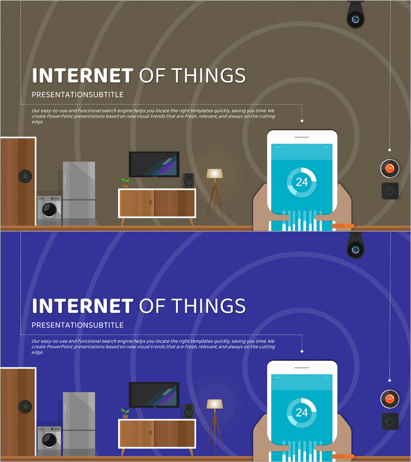 사물 인터넷 템플릿 표지