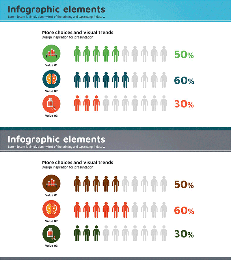 의료 일러스트 고객분석 실루엣 그래프 – 고객의 심리를 시각화한 템플릿