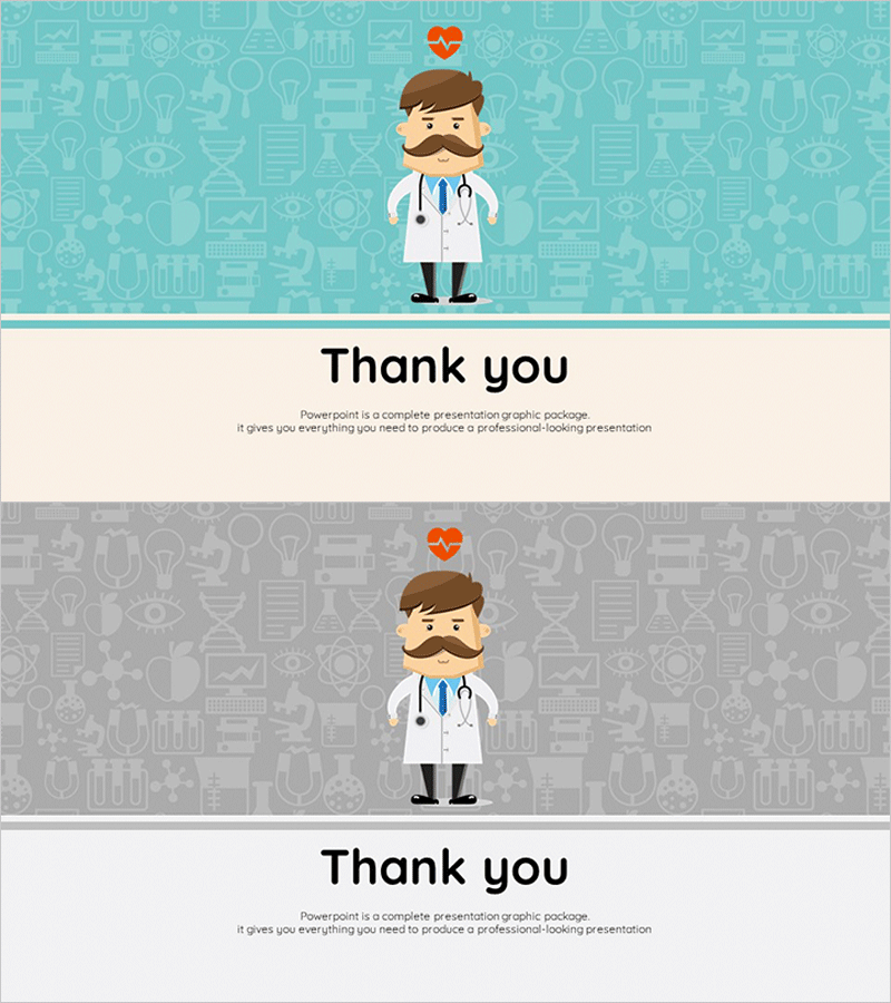 의사 일러스트 와이드 템플릿 엔딩 표지