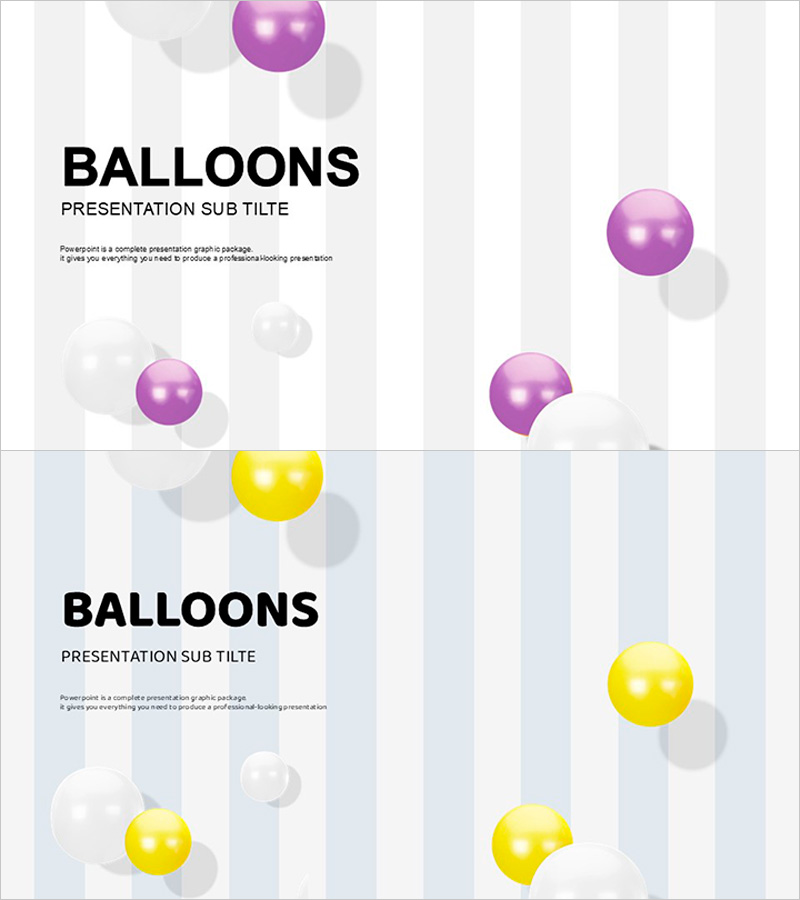 풍선 파티 표지 템플릿 – 경쾌하고 즐거운 시작