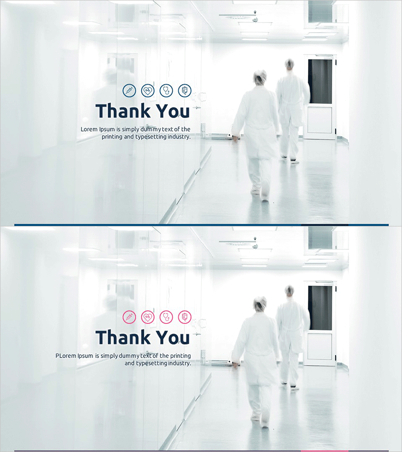 의학 분야에 적합한 엔딩 표지 – 의료 PPT 템플릿