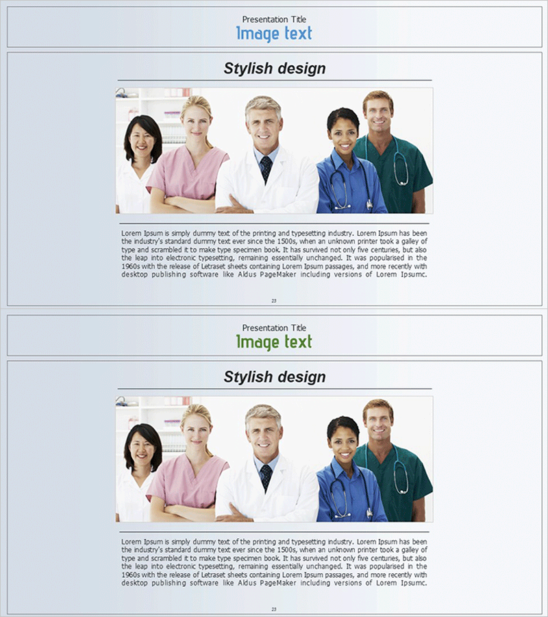 긍정적인 의료진 소개 슬라이드