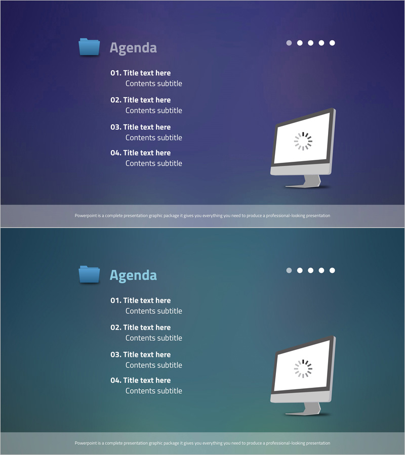 미니멀한 아젠다 슬라이드 – 직관적인 정보 전달