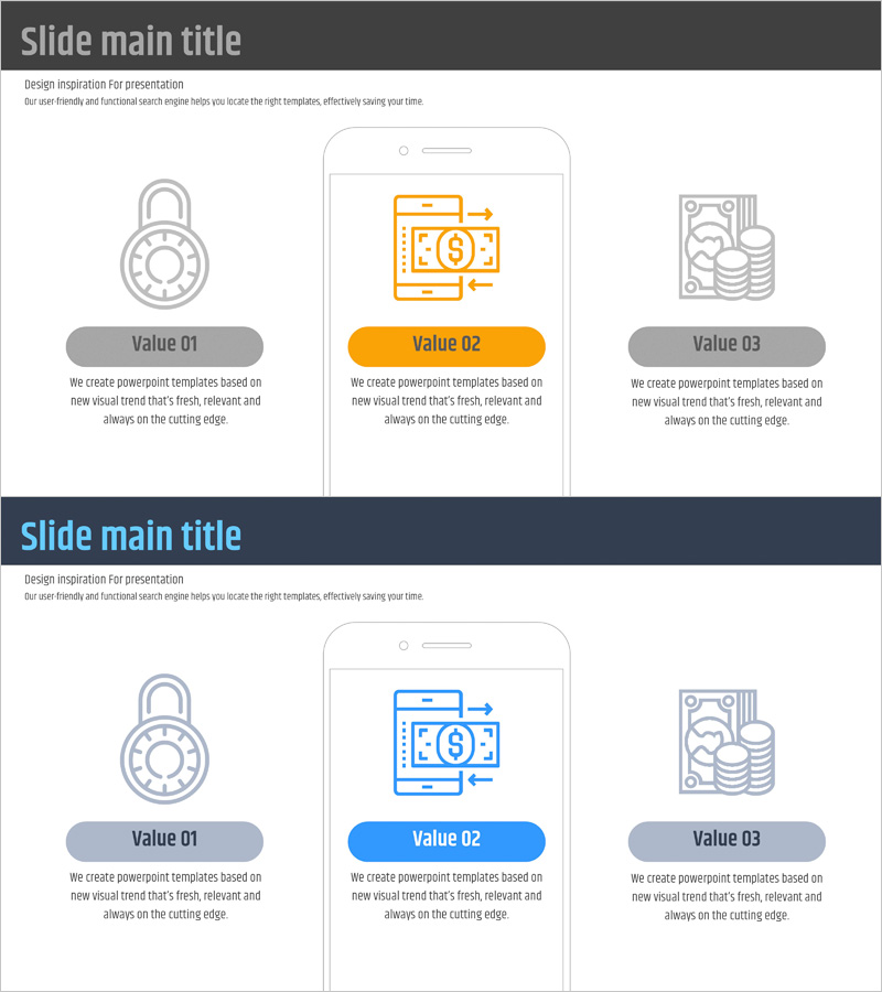 핀테크 시스템 특성을 시각화한 다이어그램 슬라이드