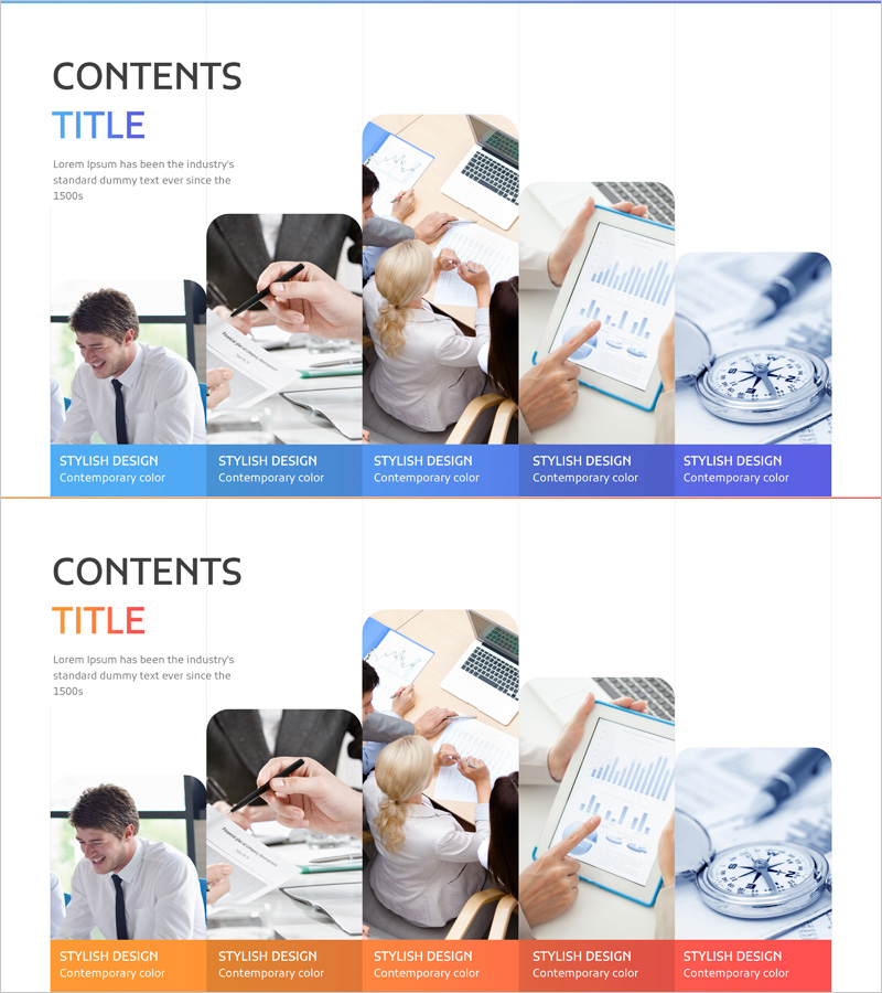 비즈니스 프로그램 소개를 위한 프레젠테이션 슬라이드