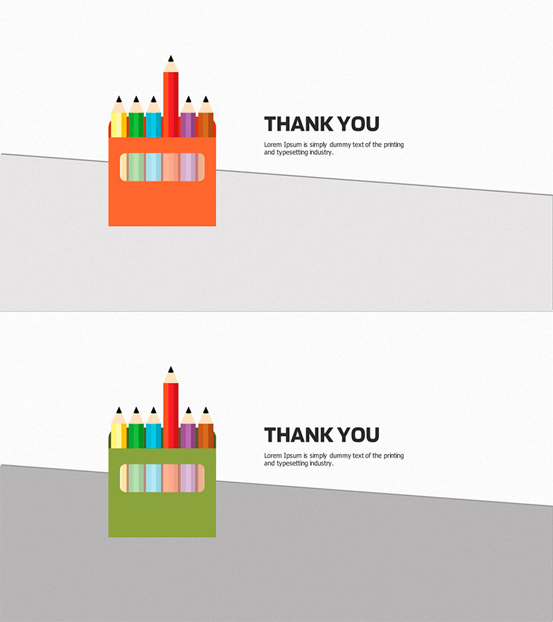 색연필 엔딩페이지 슬라이드 – 창의성과 감성을 담다