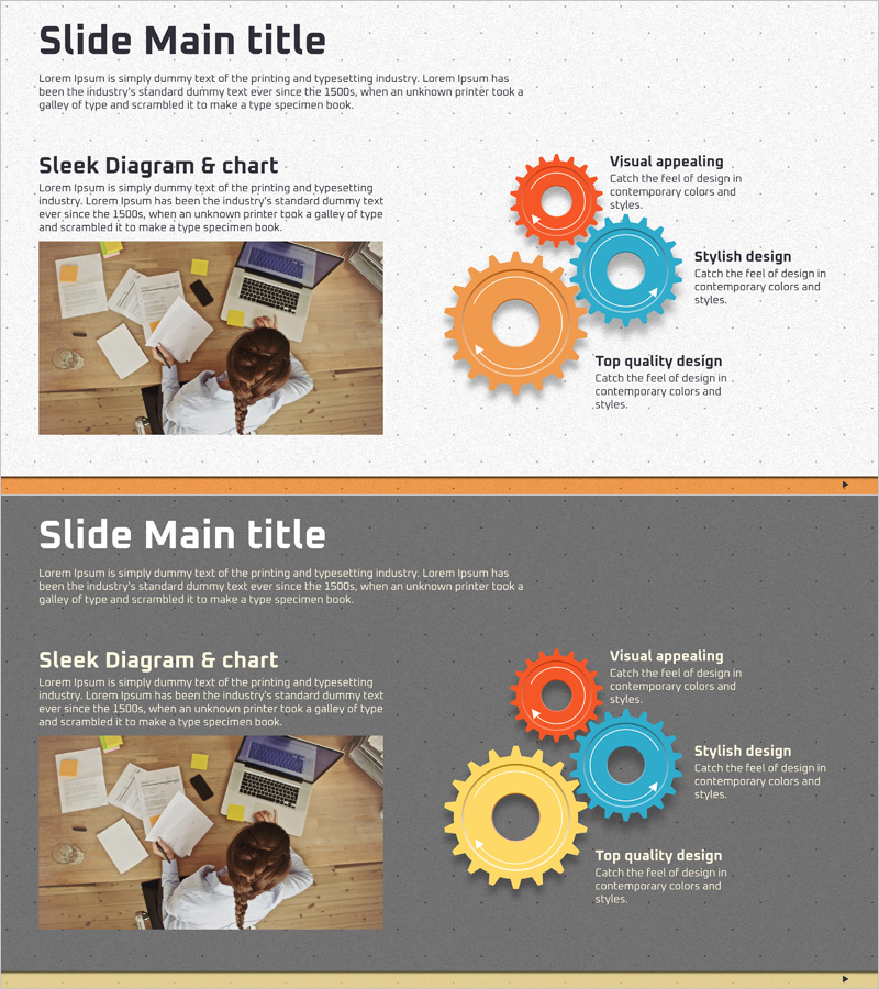 사업 전략 톱니바퀴 다이어그램 – 비즈니스 성장 로드맵
