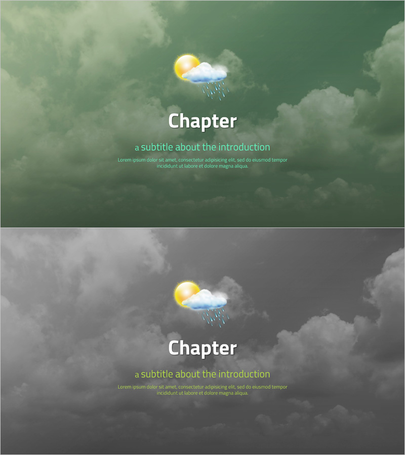 채apter Introduction Slide with Bi-Color Design