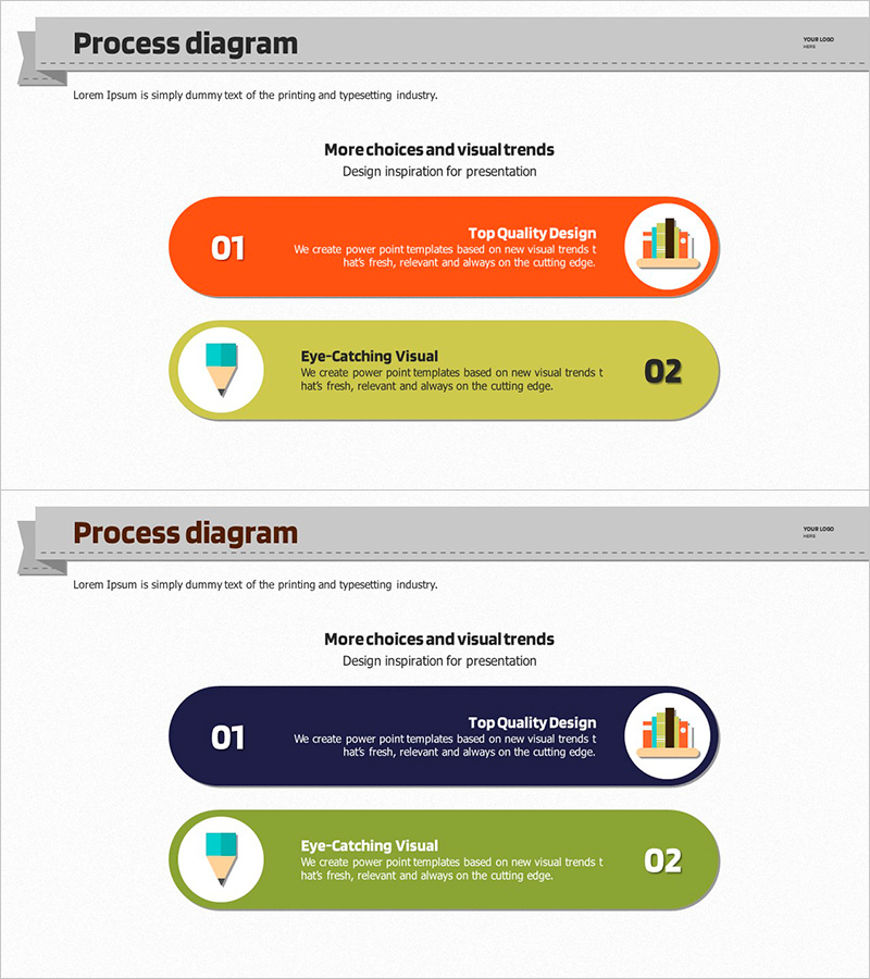 2가지 핵심메세지 다이어그램 – 사업 관리와 운영 계획