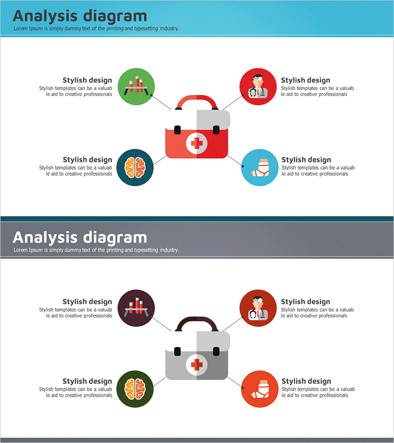 의료 분야 일러스트 확산 다이어그램 – 의료 혁신을 시각화