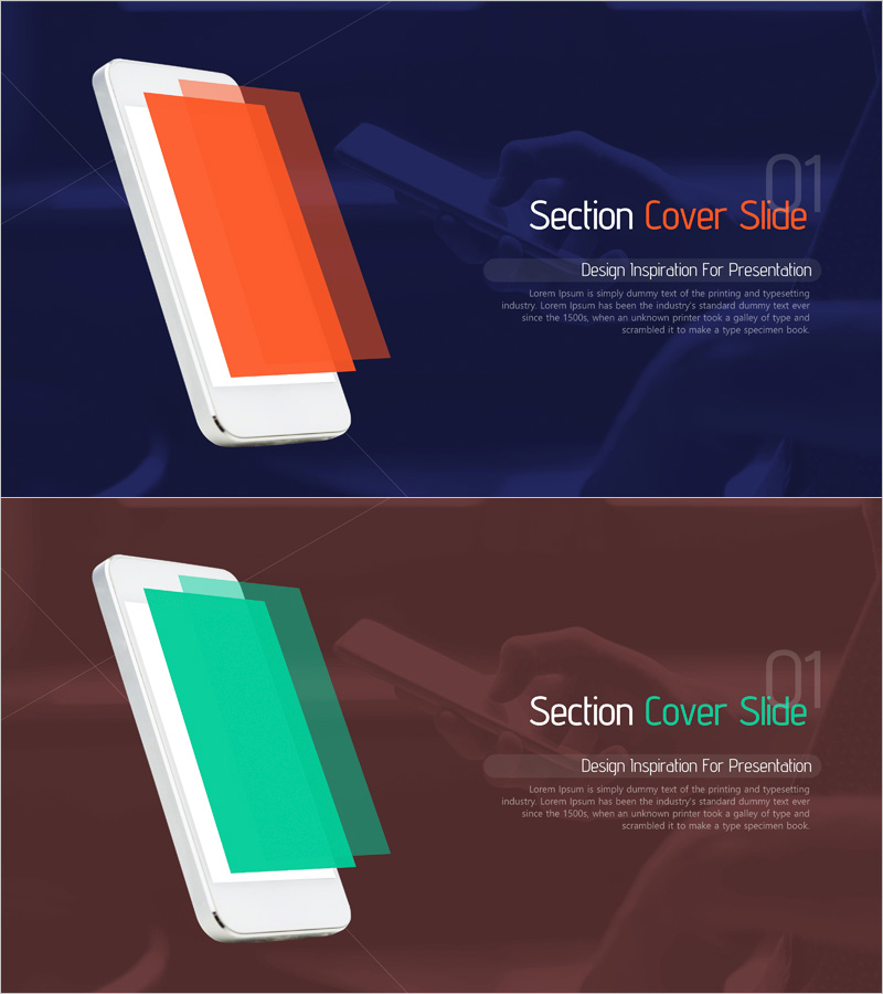 디벨롭 템플릿 간지 01 – 독창적인 섹션 커버 슬라이드