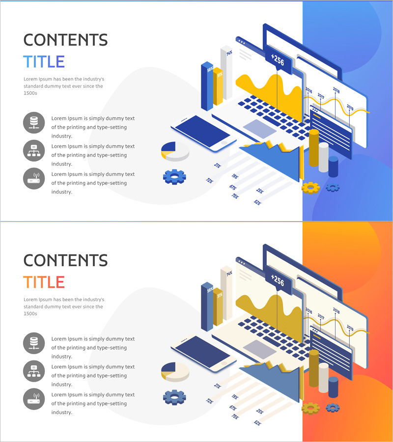 데이터 분석 비즈니스 구성내용 슬라이드 – 전략 및 클러스터