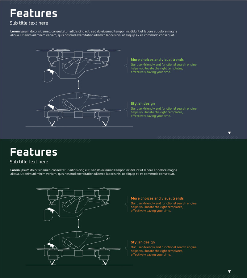 드론 제품 소개 – 기능 및 특성 강조