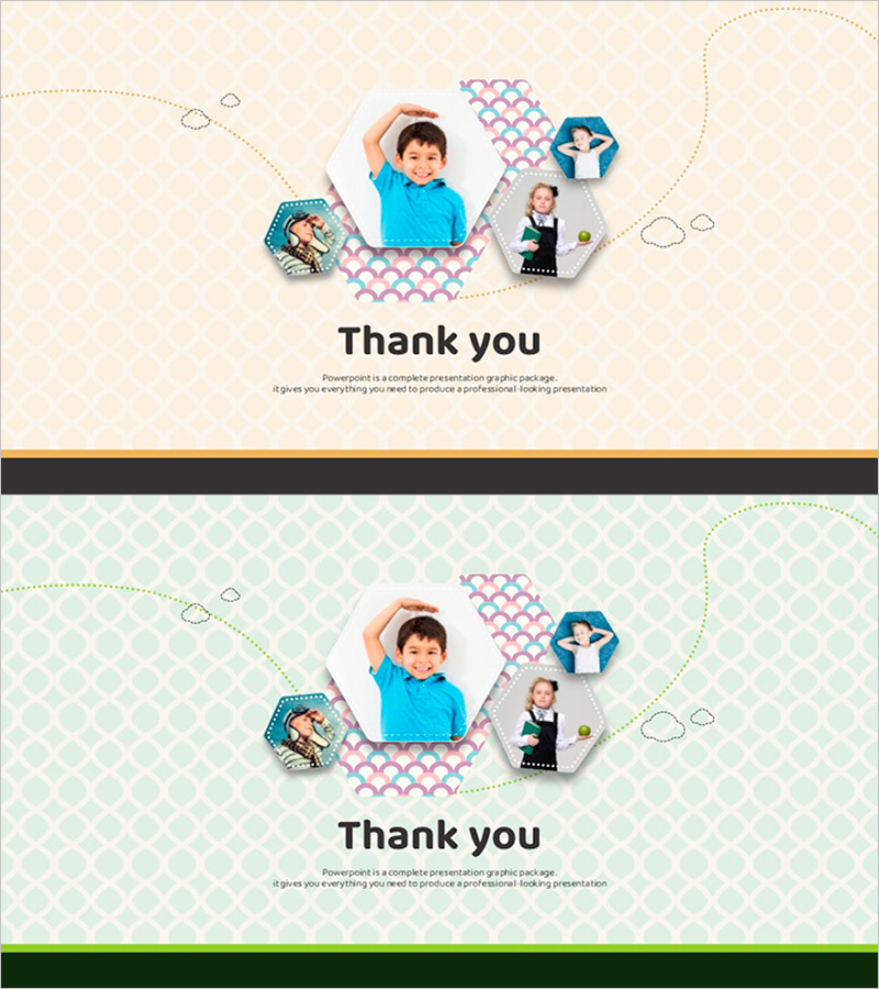 육각형 패턴 템플릿 엔딩페이지