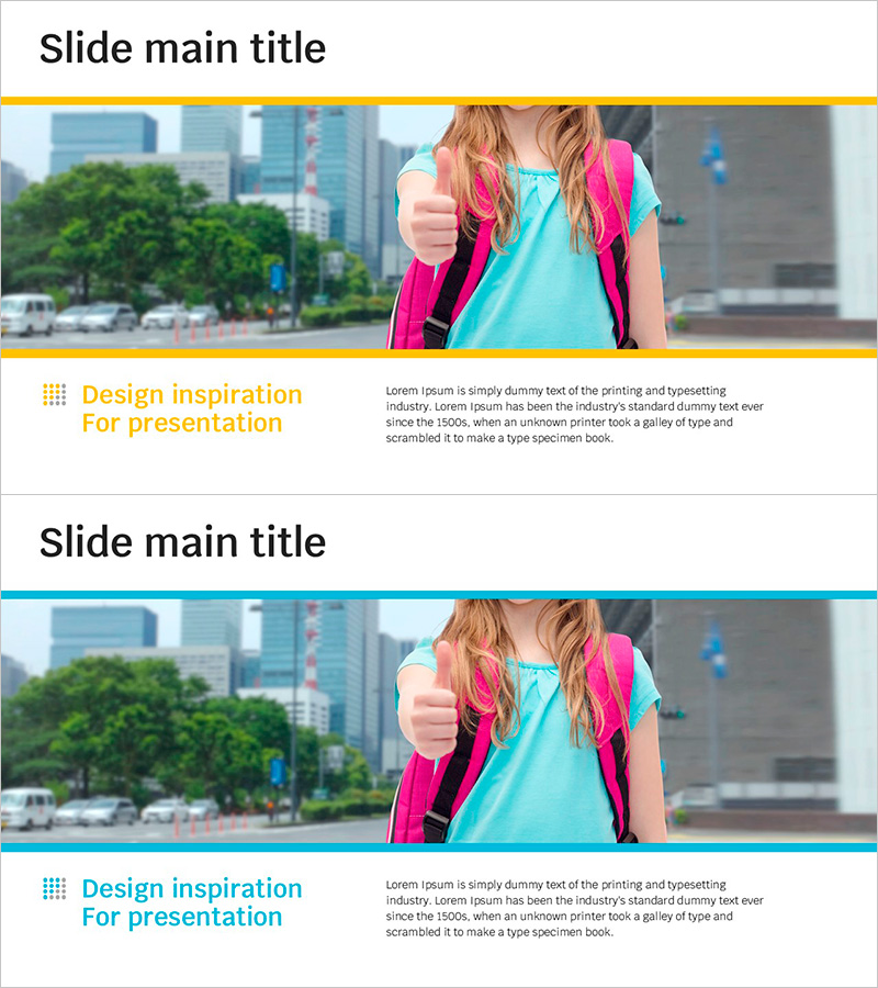 엄지척 템플릿 슬라이드 – 고객 성공 사례