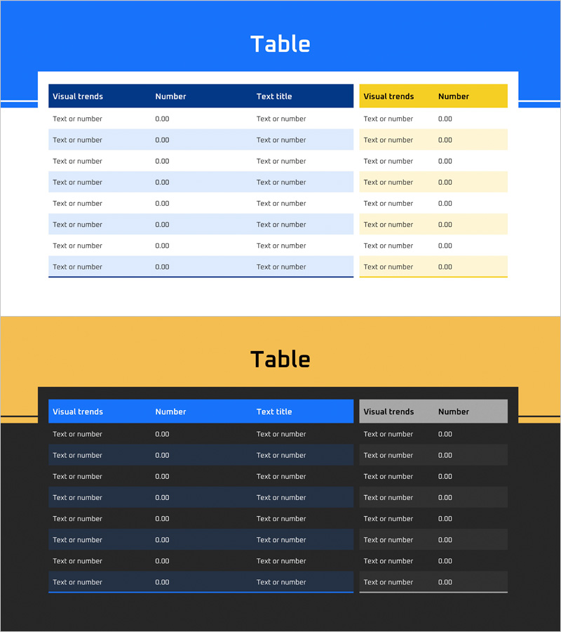 손익계산서 테이블 슬라이드 – 명확한 재무 분석