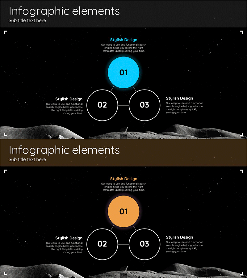 우주 탐사 테마 연결 다이어그램