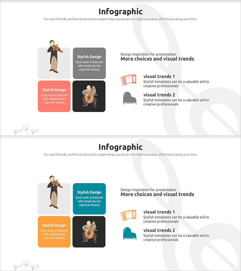 연주자들과 폐쇄형 다이어그램 – 음악적 조화의 시각적 표현