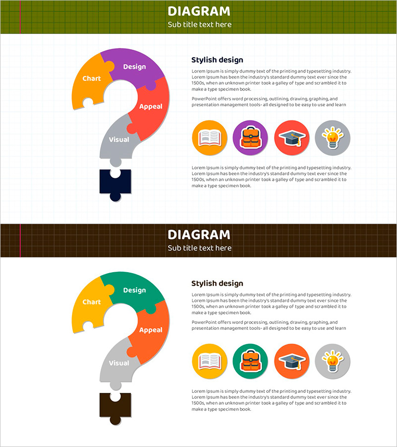 물음표 연결 다이어그램 - 사업추진 전략 시각화