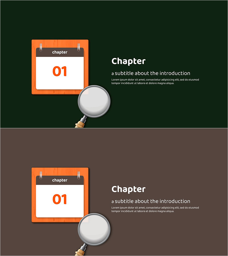 달력 돋보기 슬라이드 – 효율적인 정보 전달