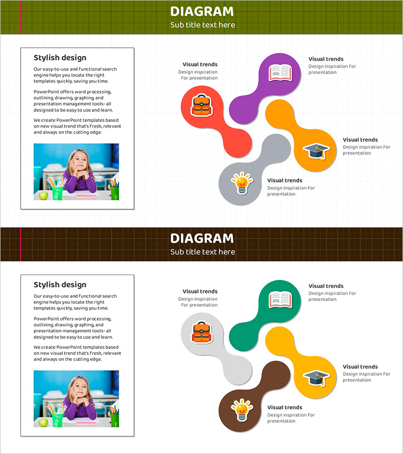 스쿨 아이콘 곡선형 다이어그램