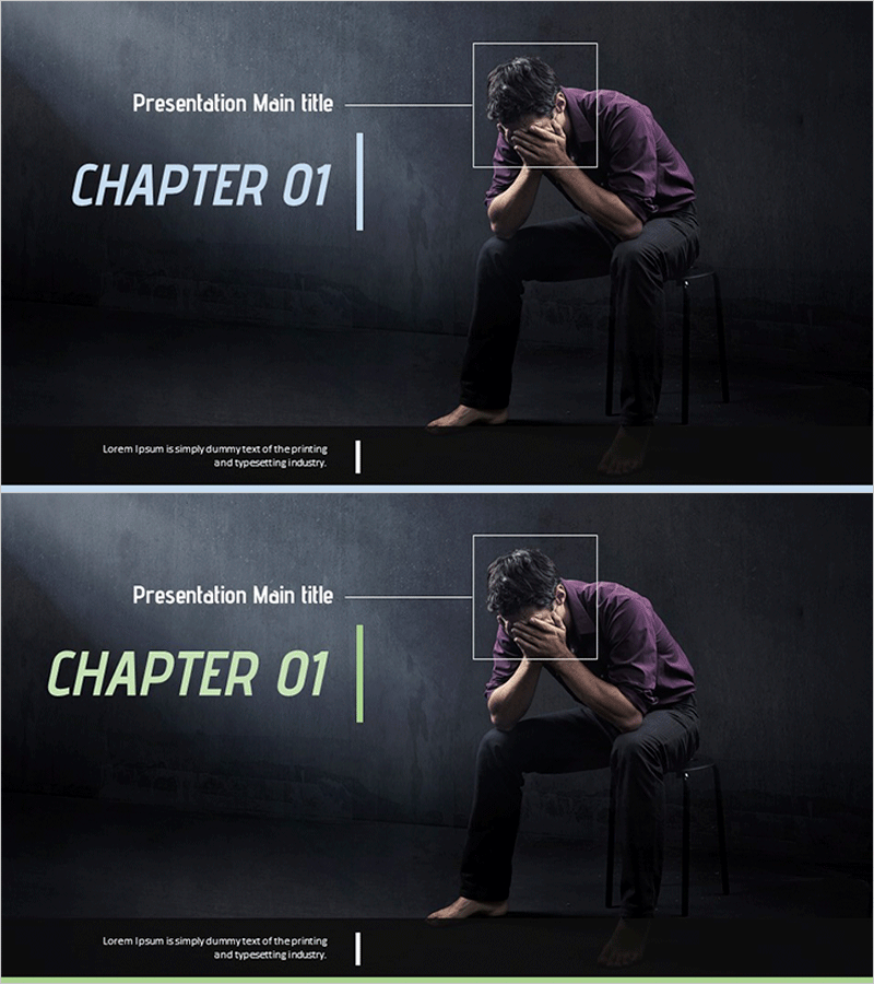 좌절하는 사람 템플릿 간지 – 슬라이드 디자인으로 감정 전하기