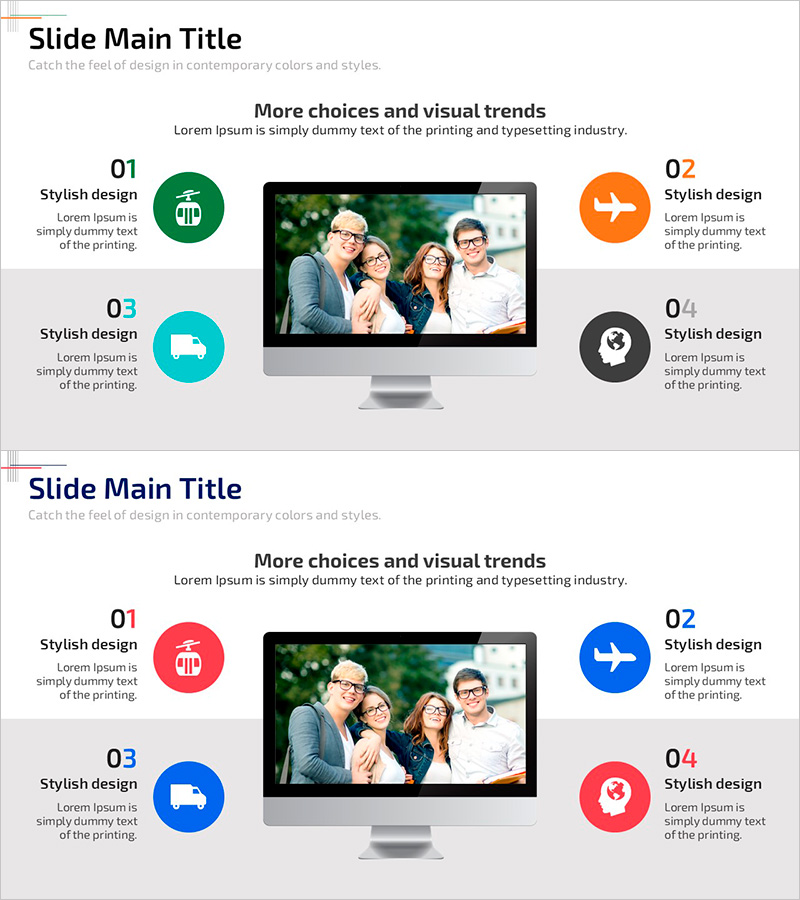 비즈니스 유통 수단에 적합한 프레젠테이션 템플릿