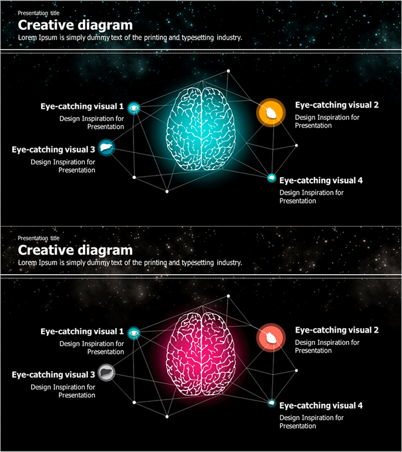 은하 테마 뇌구조 모양 연결 다이어그램