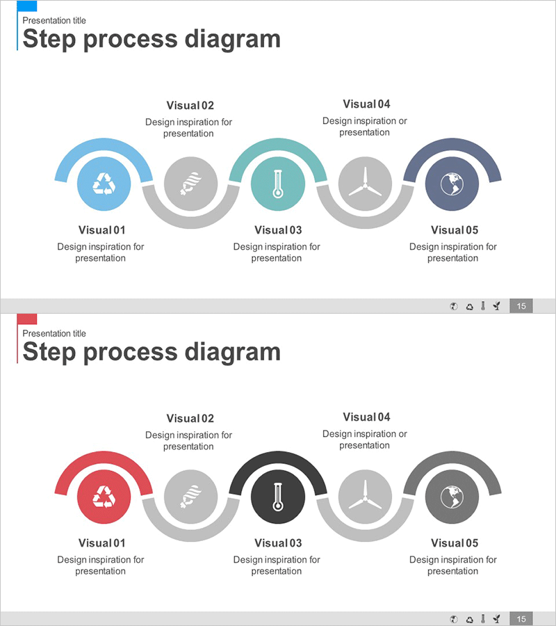 블루 핑크 사업목표 연결 다이어그램
