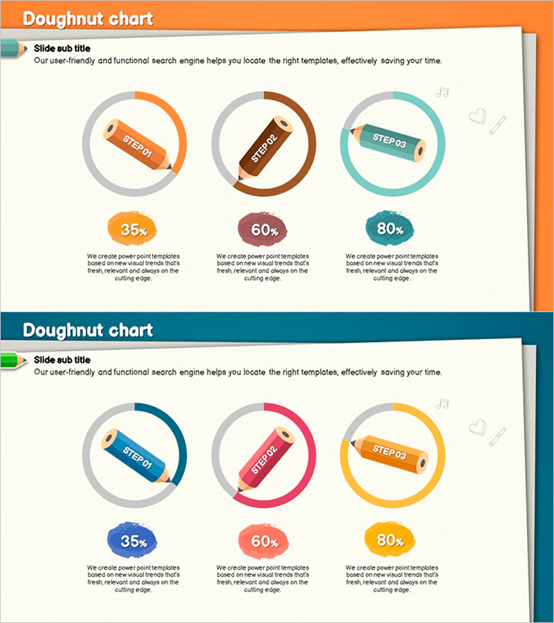 도넛 차트로 개발현황 시각화 – 색연필 일러스트