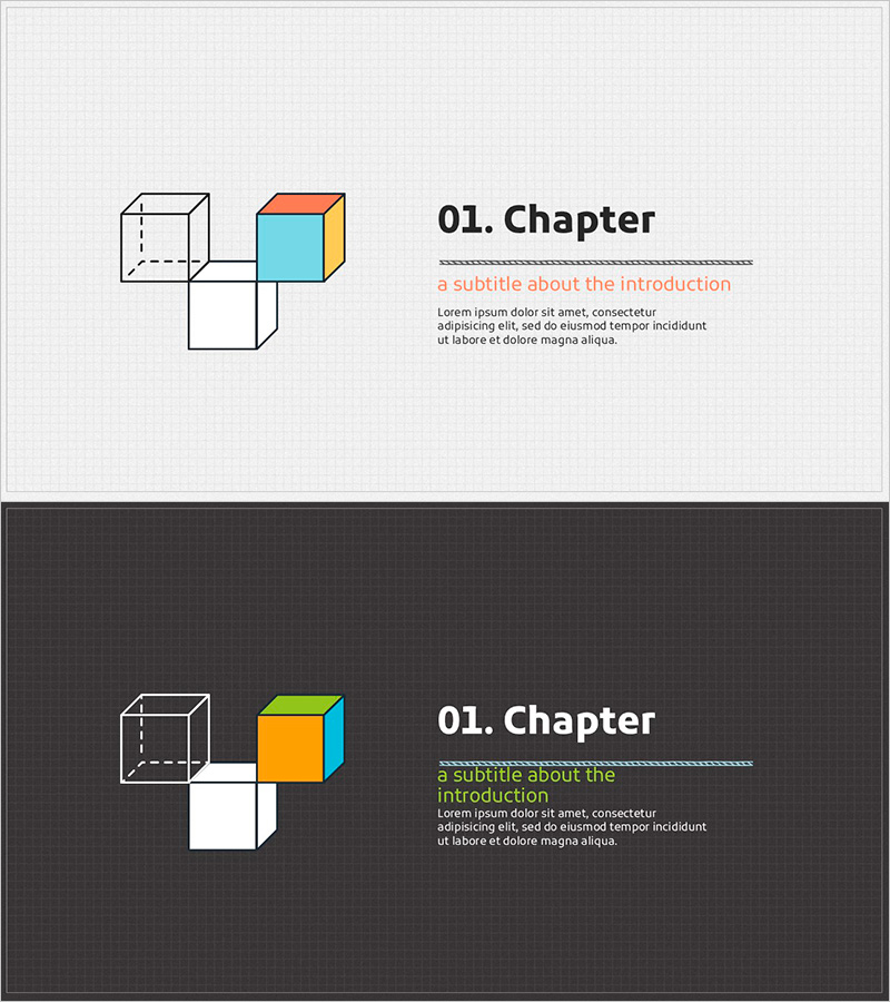 필기구 일러스트 템플릿 – 소개 장