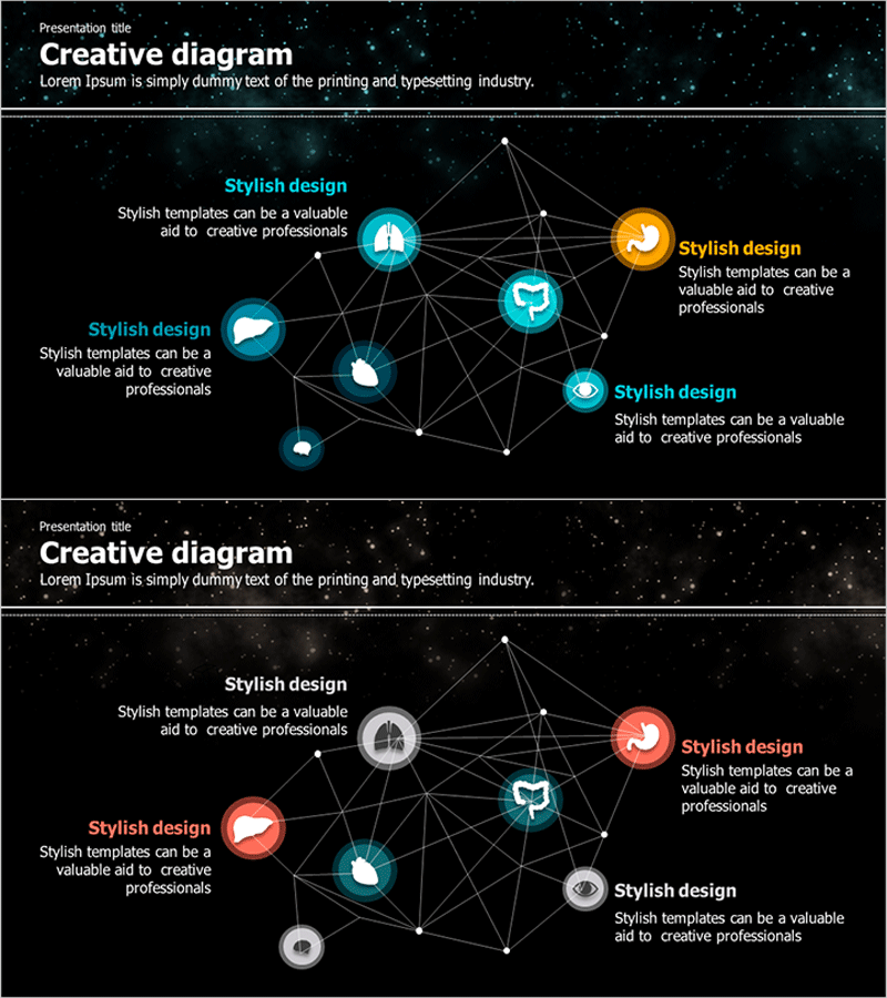 은하 테마 인프라 연결 다이어그램 – 사업 소개를 위한 클러스터