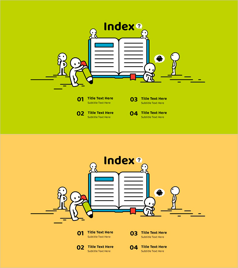일러스트 교육 템플릿 인덱스 – 창의적 사고를 자극하는 목차