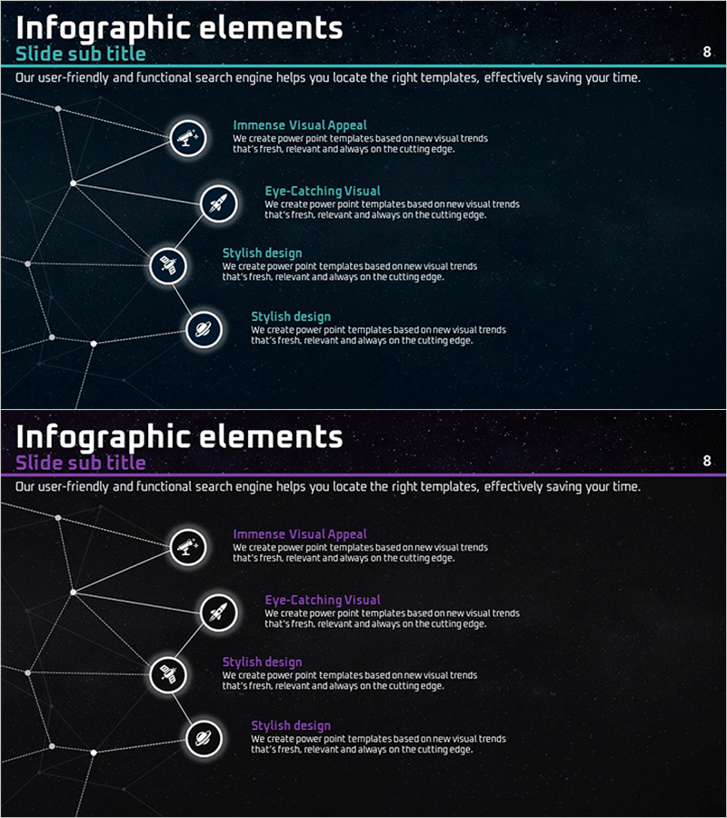 우주 사업 연결 다이어그램 – 정보를 시각적으로 전달하다