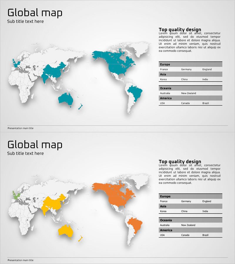 글로벌 네트워크 세계지도 – 타겟 시장 분석