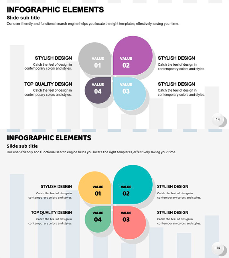 둥근 모양의 확산 다이어그램