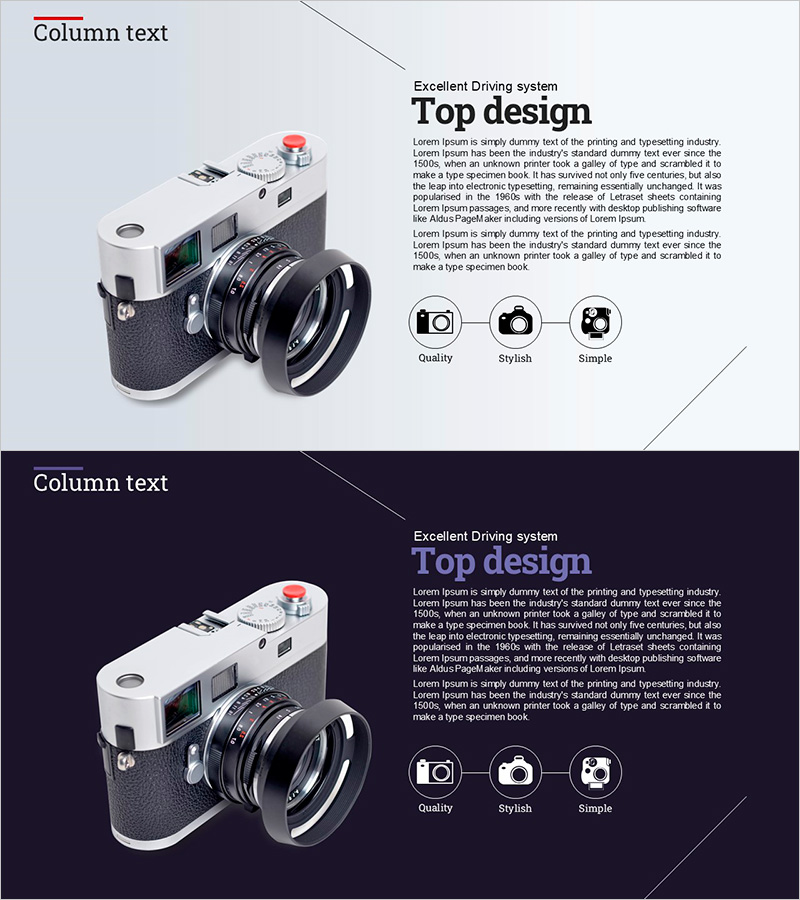 카메라 특성과 개요 – 품질과 스타일