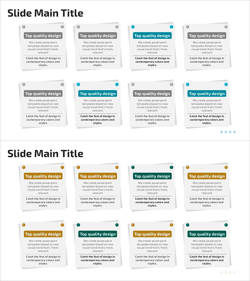 포스트잇 핀셋 메시지로 고객 피드백을 시각화한 슬라이드