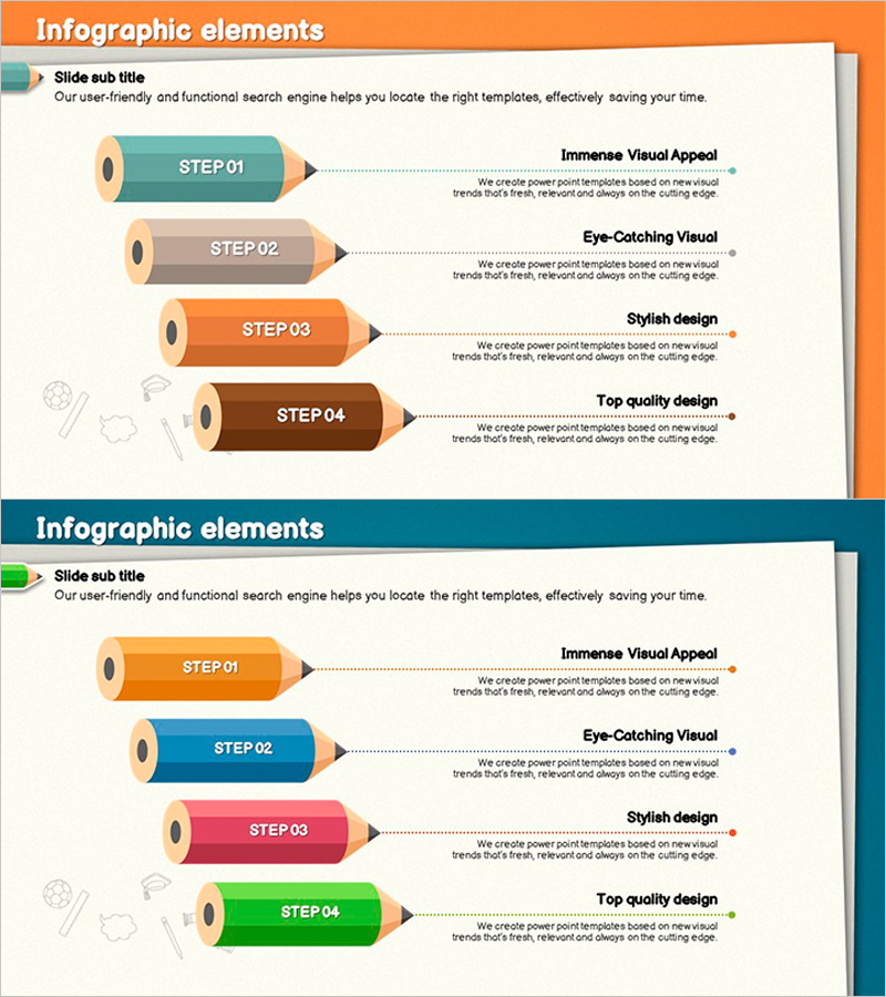 색연필 단계별 텍스트 – 사업추진 전략과 일정 계획