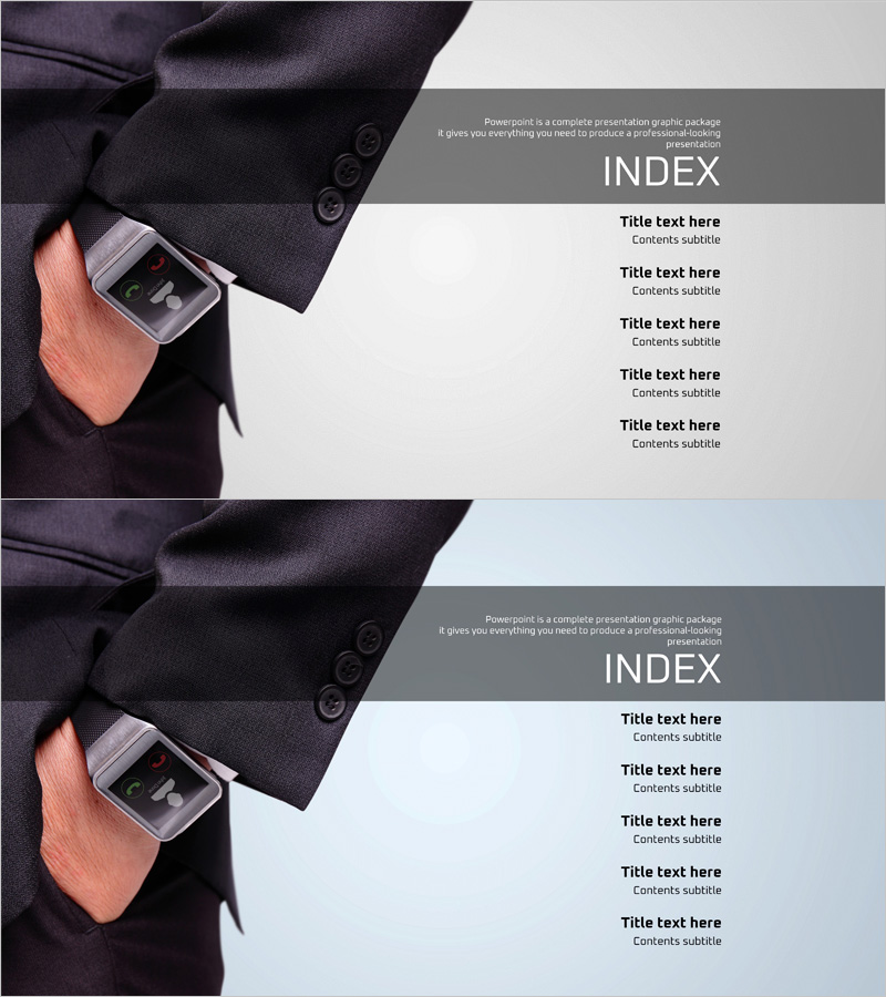 스마트워치 제품 소개 프레젠테이션 목차