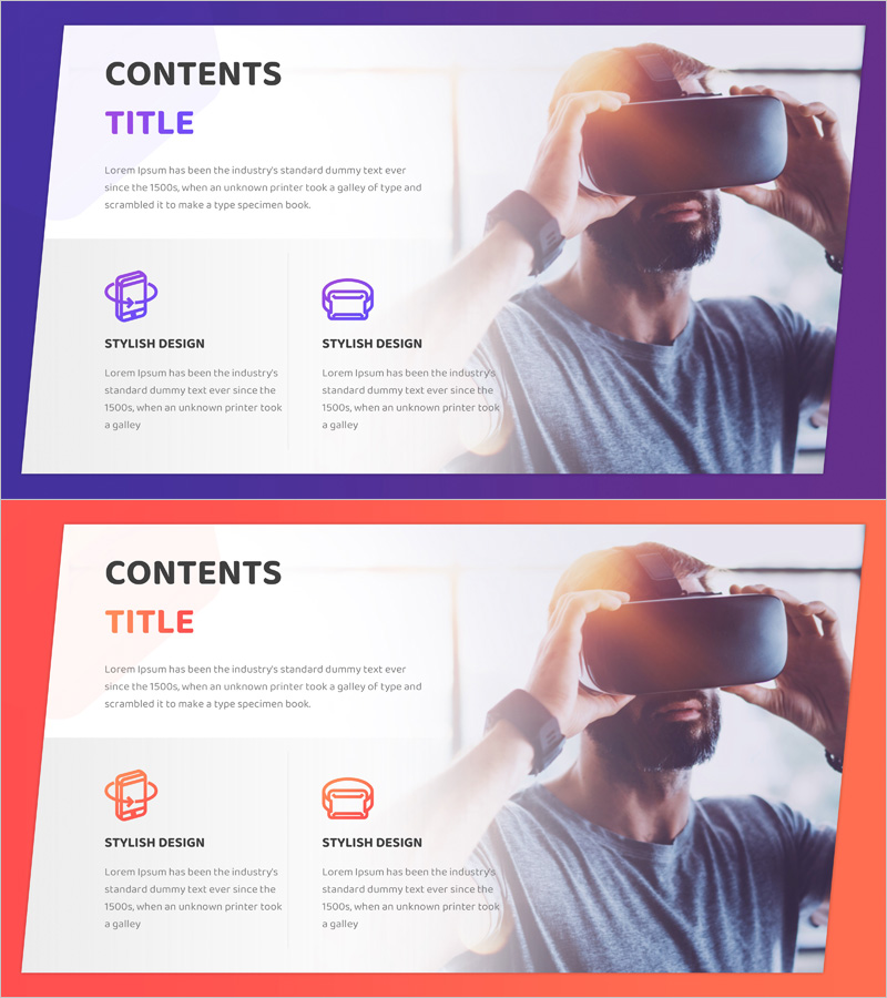 VR 서비스 개요 슬라이드 – 혁신과 경험