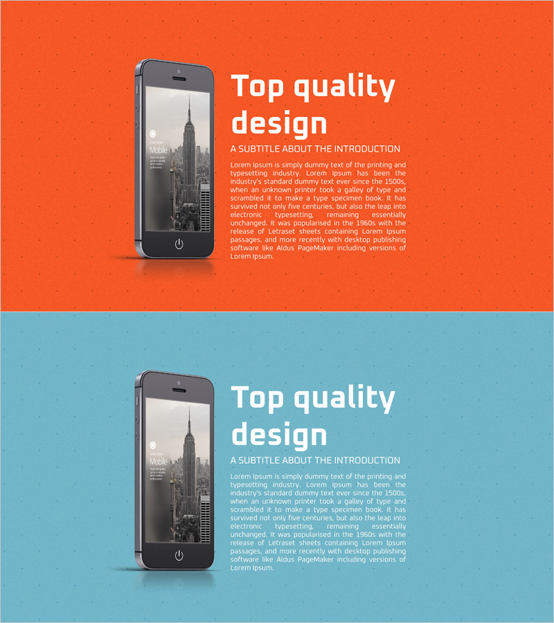 모바일 서비스 사업 설명 슬라이드 – 최상 품질 디자인