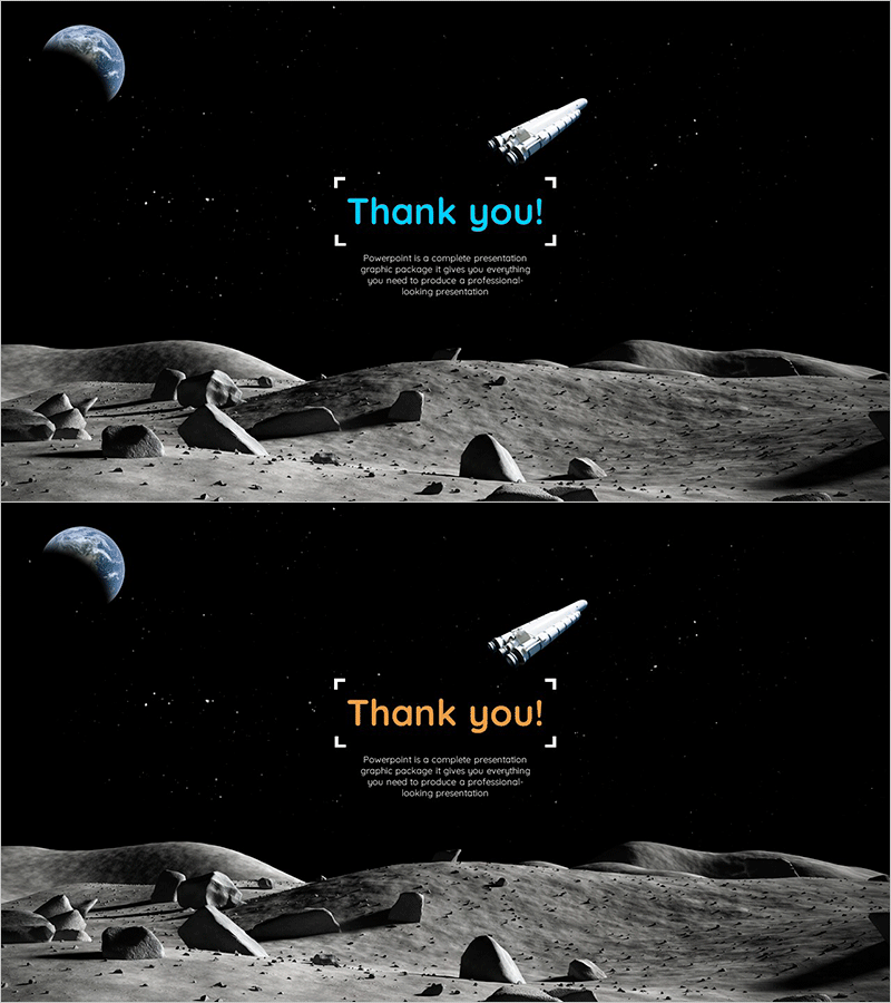 우주 탐사 와이드 템플릿 엔딩 표지