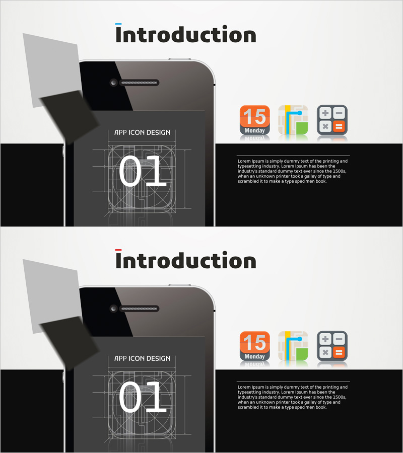 모바일 어플리케이션 디자인 템플릿 – 간지로 전달하는 혁신
