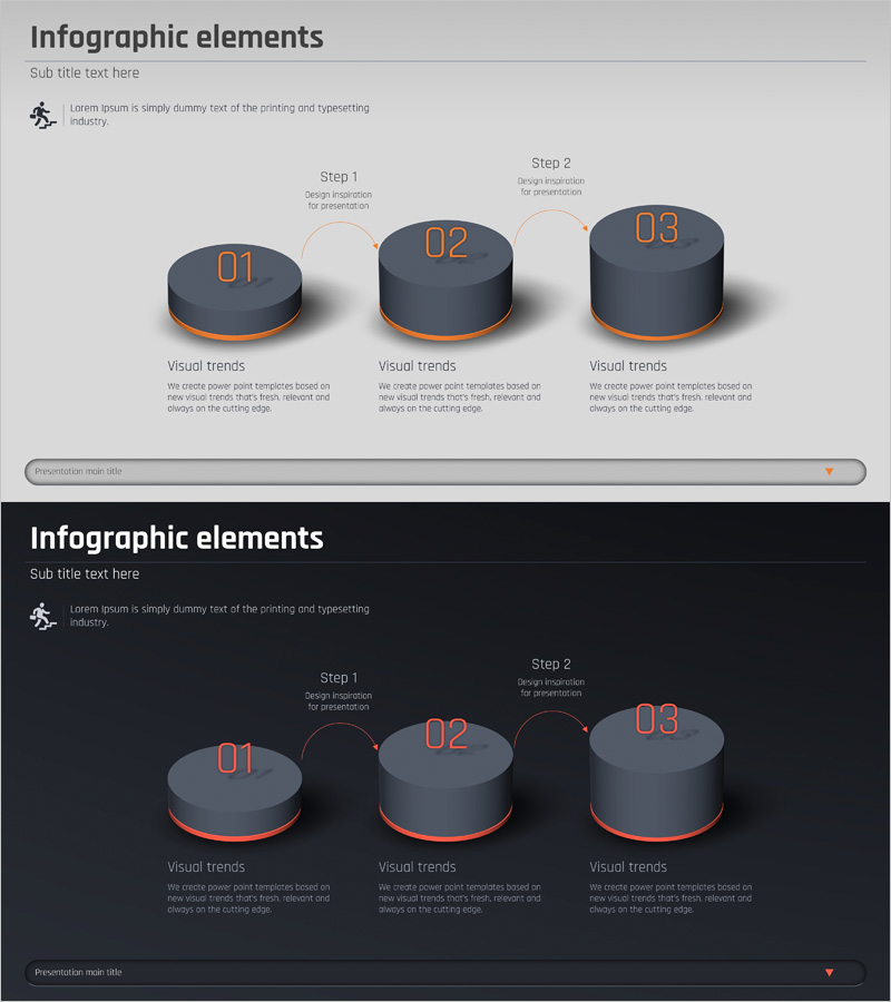 3단계 프로세스를 시각화한 3D 다이어그램
