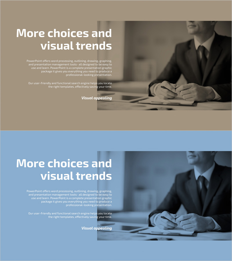 블루 브라운 비즈니스 아웃트로 – 전문성과 시각적 매력